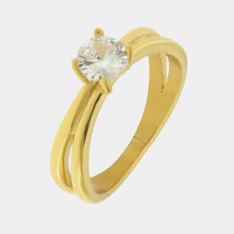 Anello in Acciaio con punto luce