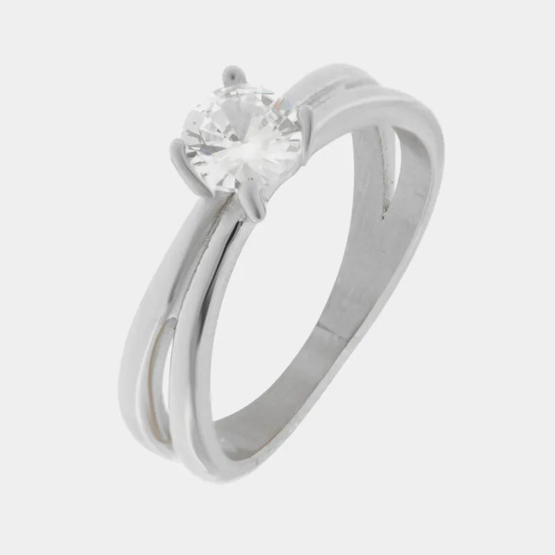 Anello in Acciaio solitario