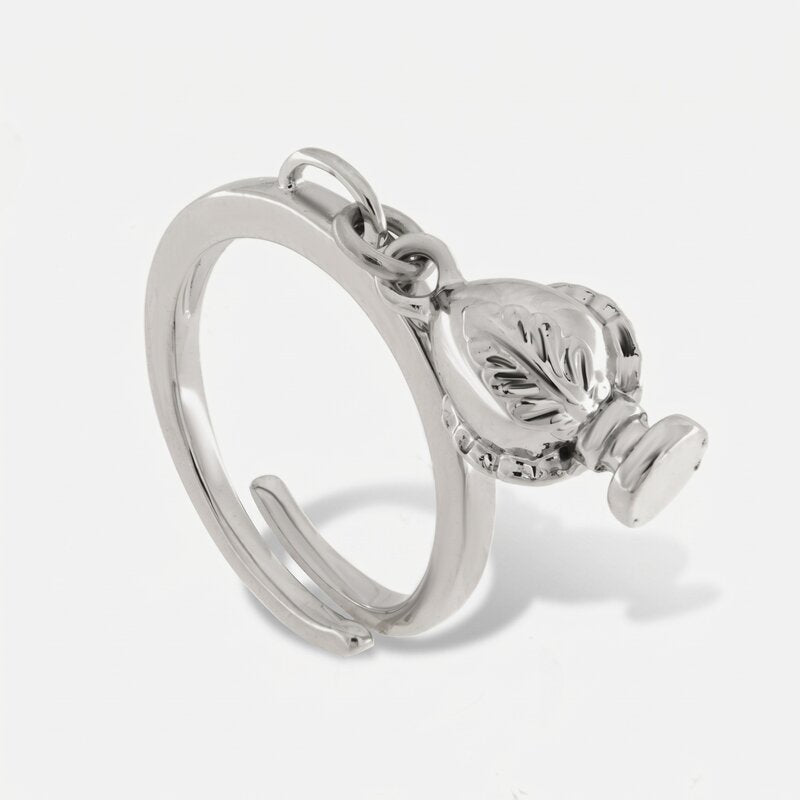 Anello in Acciaio pumo portafortuna pugliese silver BYS - gioiello BySimon