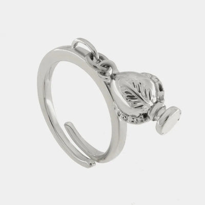 Anello in Acciaio pumo portafortuna pugliese silver BYS - gioiello BySimon