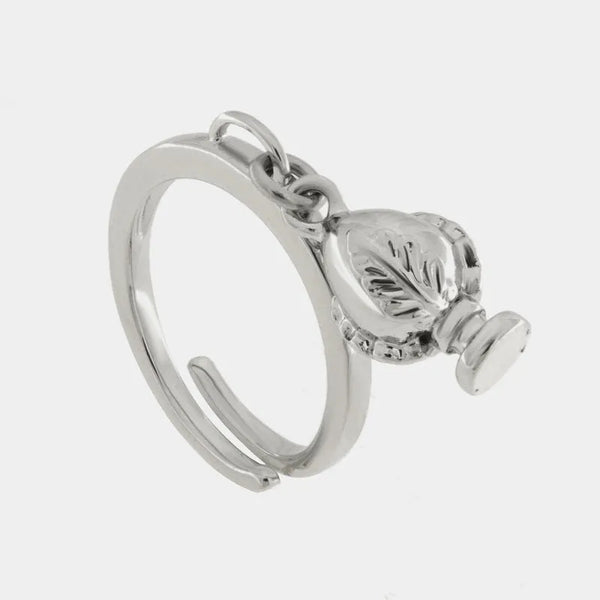 Anello in Acciaio pumo portafortuna pugliese silver BYS - gioiello BySimon