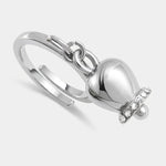 Anello in Acciaio con campanella portafortuna impreziosita da cristalli - BYSIMON gioielli