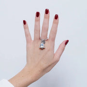 Anello in Acciaio campanella Capri con pois blu