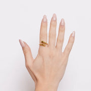 Anello in Acciaio contrariè gold