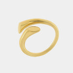 Anello in Acciaio contrariè gold - BYSIMON gioielli