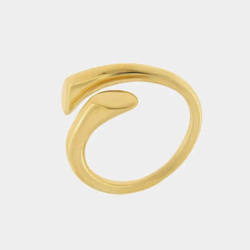 Anello in Acciaio contrariè gold - BYSIMON gioielli