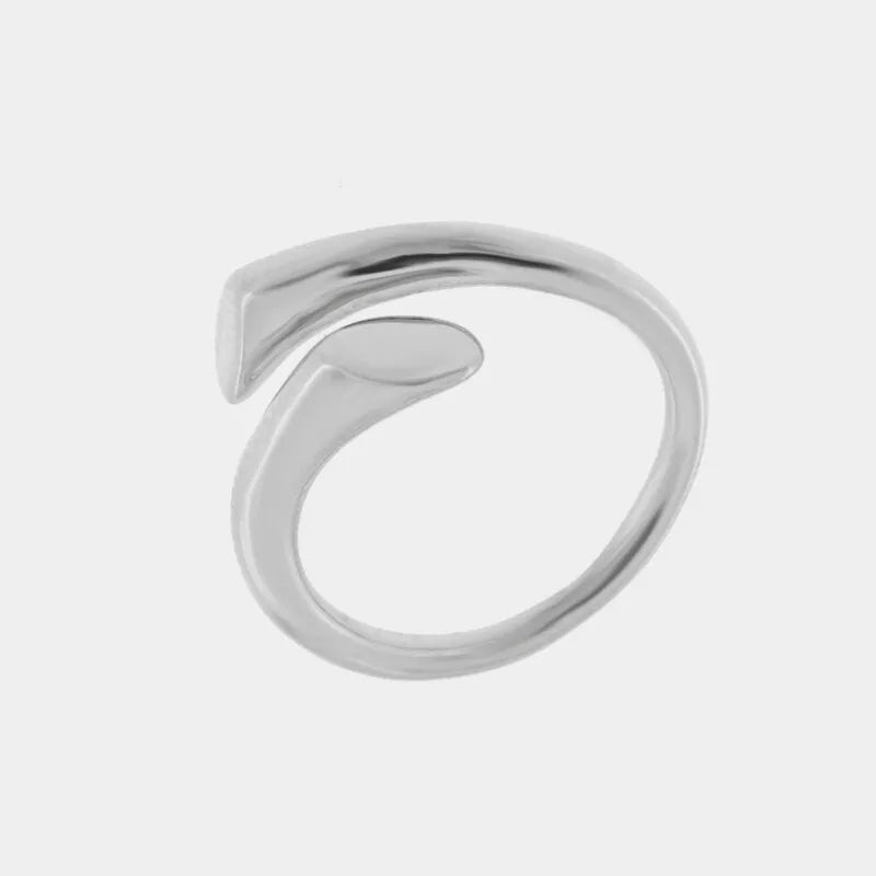 Anello in Acciaio contrariè silver - BYSIMON gioielli