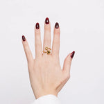 Anello in Acciaio contrariè cuori gold - BYSIMON gioielli
