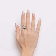 Anello in Acciaio contrariè cuori silver