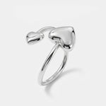Anello in Acciaio contrariè cuori silver - BYSIMON gioielli