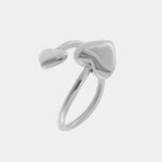 Anello in Acciaio contrariè cuori silver - BYSIMON gioielli