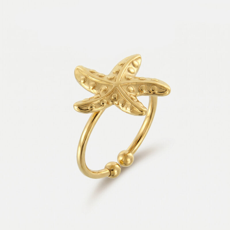 Anello in Acciaio stella marina - BYSIMON gioielli