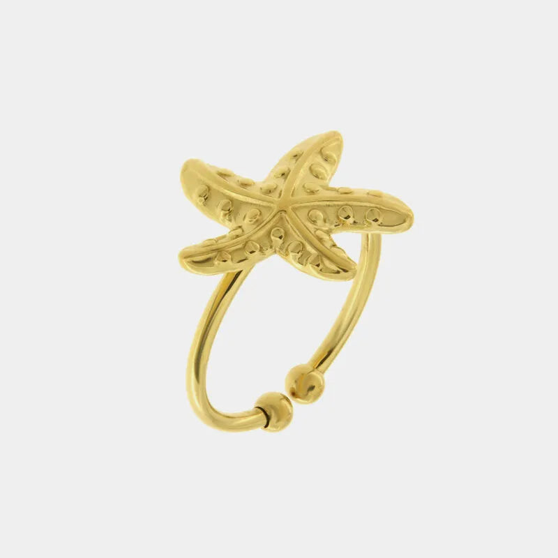 Anello in Acciaio stella marina - BYSIMON gioielli