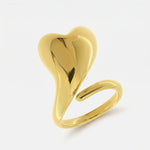 Anello in Acciaio cuore liscio - BYSIMON gioielli