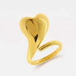 Anello in Acciaio cuore liscio - BYSIMON gioielli