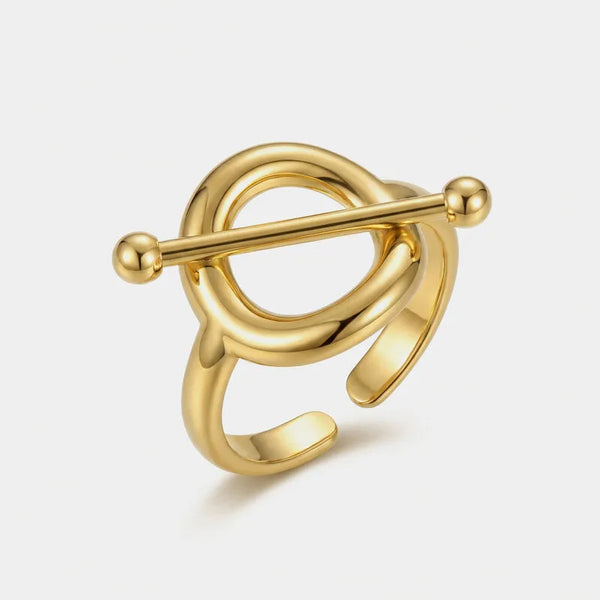 Anello in Acciaio cerchio con chiusura a T