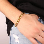 Bracciale in Acciaio con lavorazione a groumette matt