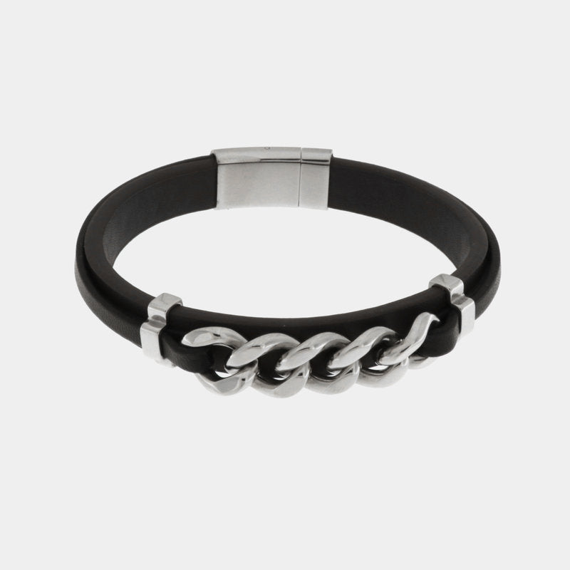 Bracciale in Acciaio rigido con elemento centrale IJEWEL - gioiello BySimon