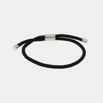 Bracciale in Acciaio in tessuto nero
