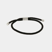 Bracciale in Acciaio in tessuto nero