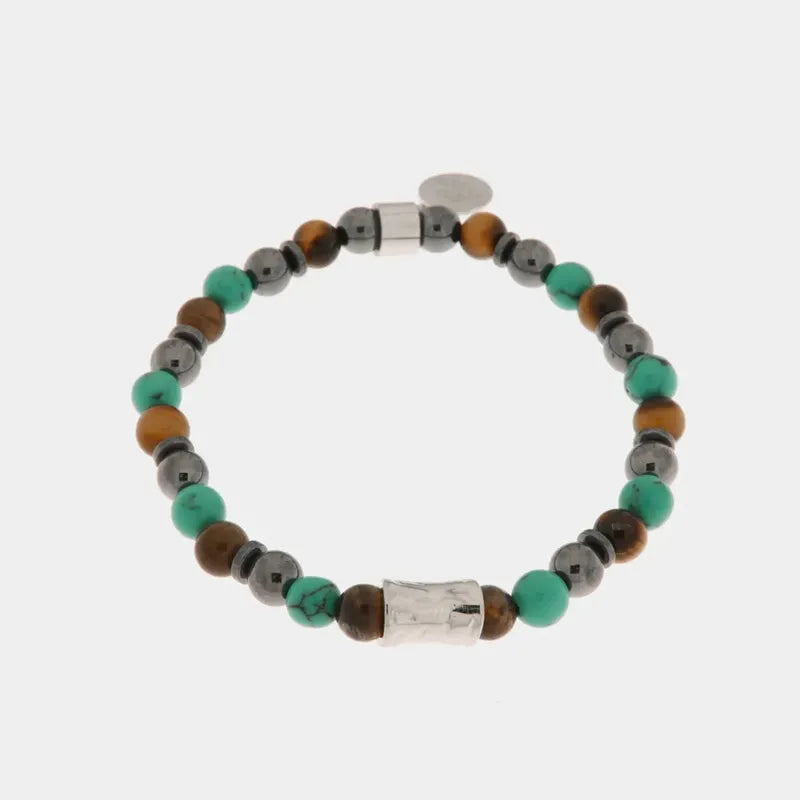 Bracciale in Acciaio con pietre colorate