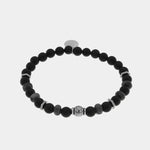 Bracciale in Acciaio con pietre nere