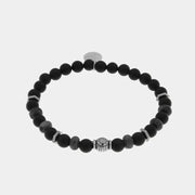 Bracciale in Acciaio con pietre nere