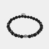 Bracciale in Acciaio con pietre nere