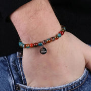 Bracciale in Acciaio con pietre colorate