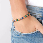 Bracciale in Acciaio con pietre colorate