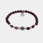 Bracciale in Acciaio con pietre rosse e nere