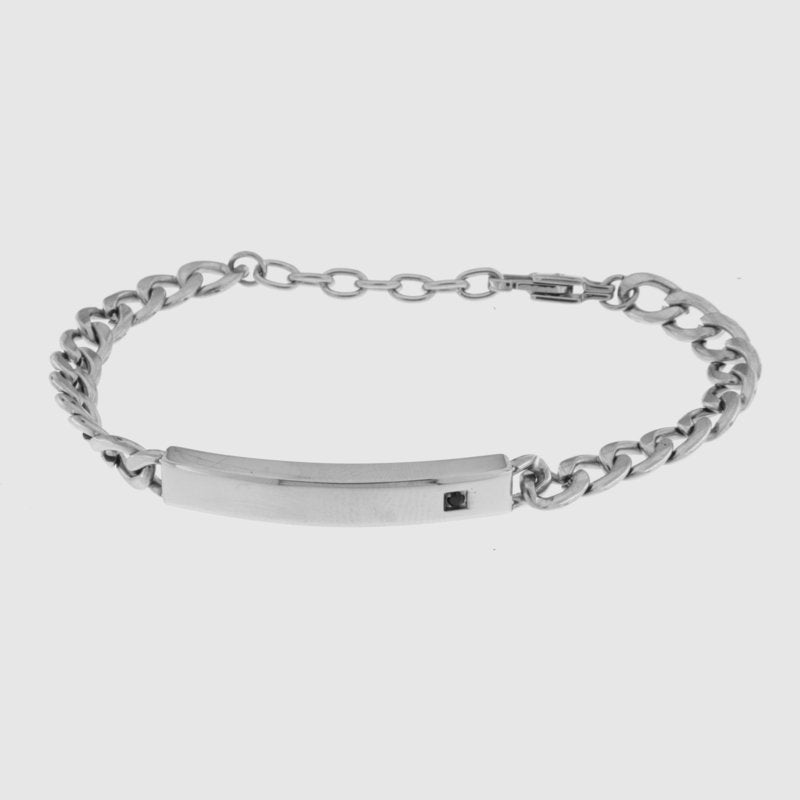 Bracciale in Acciaio con targhetta centrale IJEWEL - gioiello BySimon