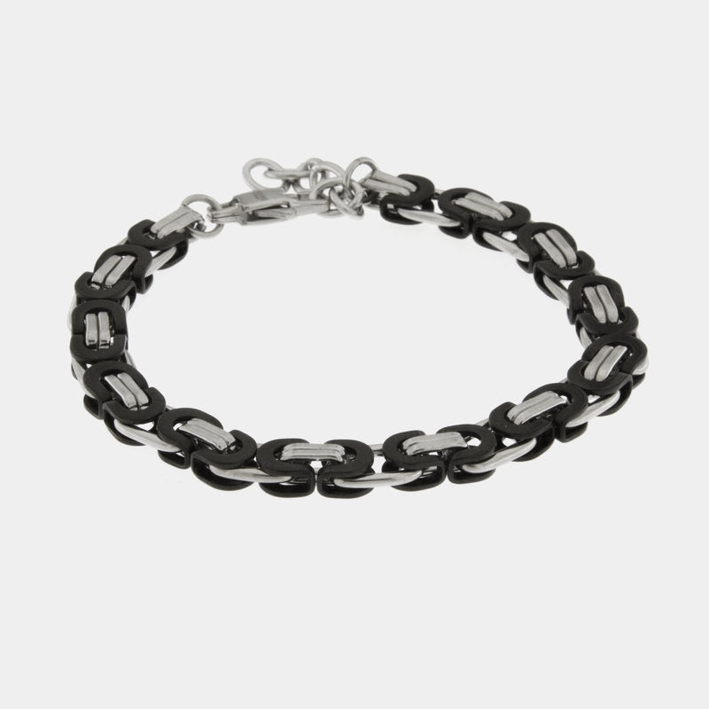Bracciale in Acciaio a catena intrecciata - BYSIMON gioielli