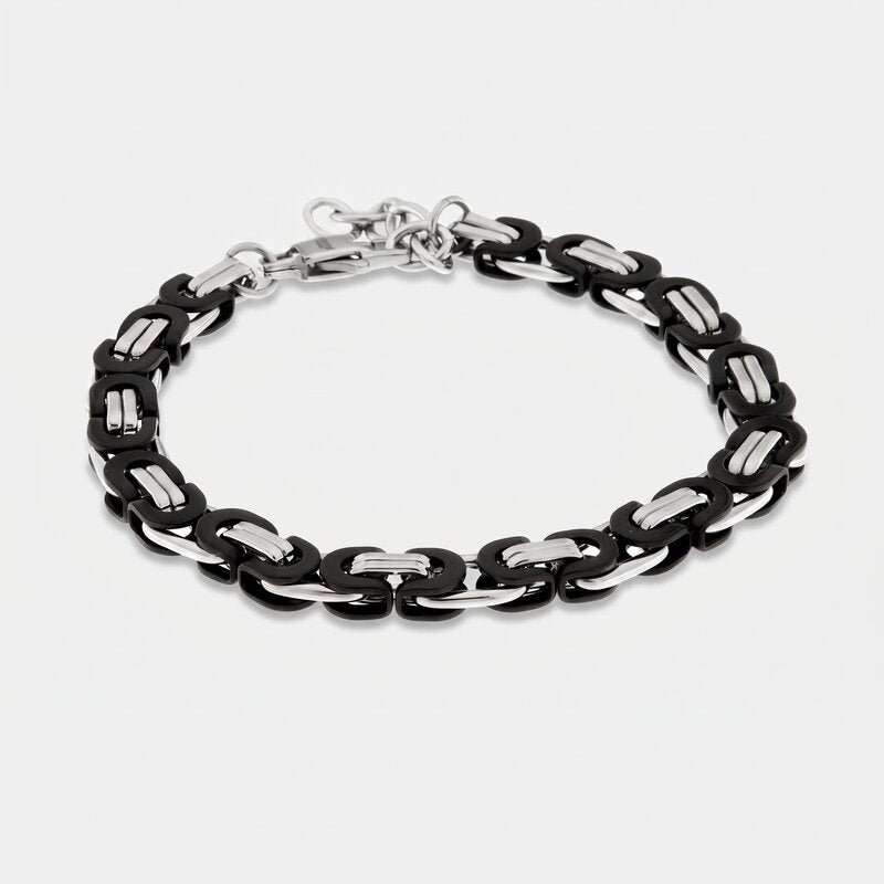 Bracciale in Acciaio a catena intrecciata - BYSIMON gioielli