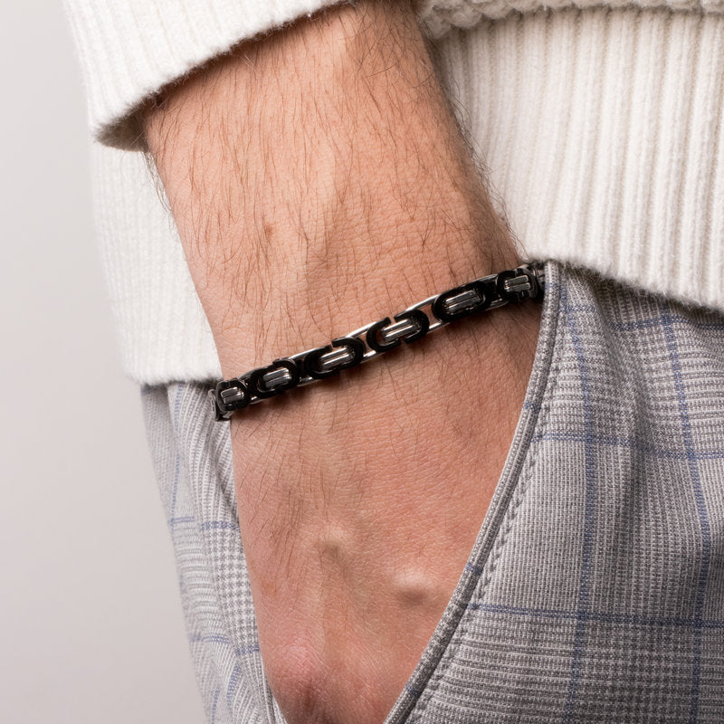 Bracciale in Acciaio a catena intrecciata - BYSIMON gioielli