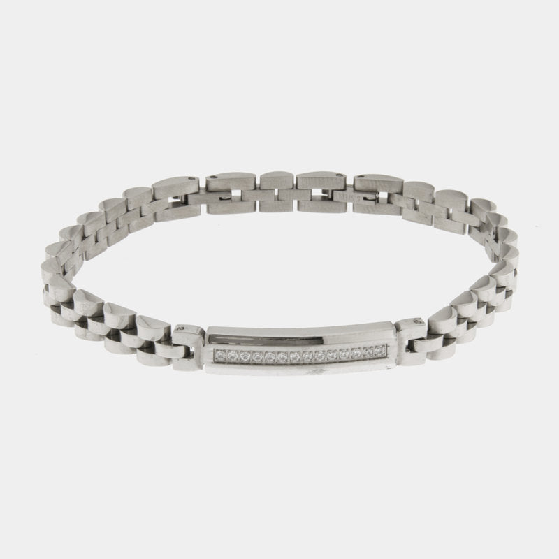 Bracciale in Acciaio a catena con cristalli IJEWEL - gioiello BySimon