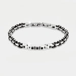 Bracciale in Acciaio bicolore bianco/nero IJEWEL - gioiello BySimon