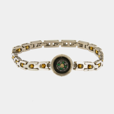 Bracciale in Acciaio con ciondolo bussola IJEWEL - gioiello BySimon