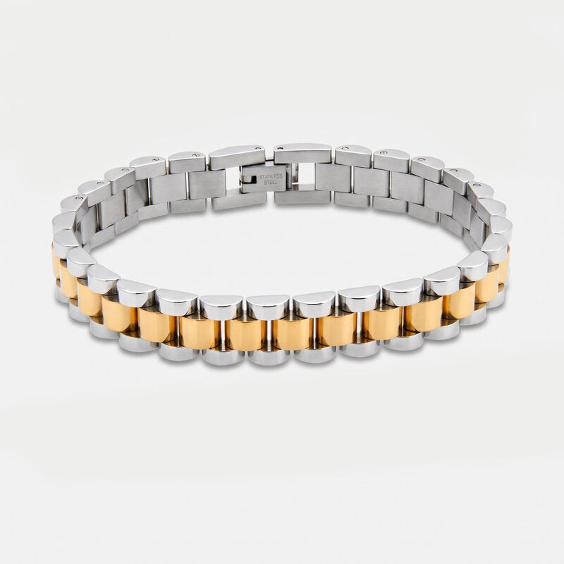 Bracciale in Acciaio maglia jubilee bianco/rosa - BYSIMON gioielli