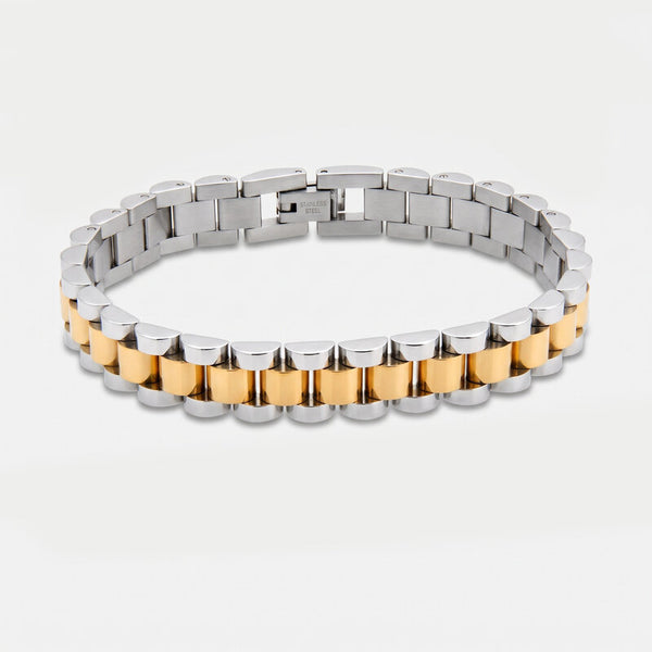 Bracciale in Acciaio maglia jubilee bianco/rosa - BYSIMON gioielli