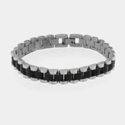 Bracciale in Acciaio maglia jubilee bianco/nero