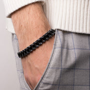 Bracciale in Acciaio maglia jubilee bianco/nero