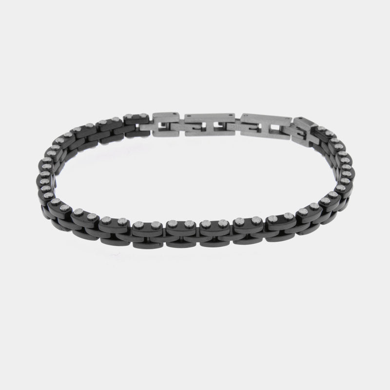 Bracciale in Acciaio maglia jubilee nero