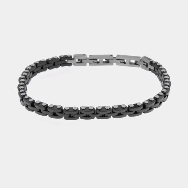 Bracciale in Acciaio maglia jubilee nero - BYSIMON gioielli