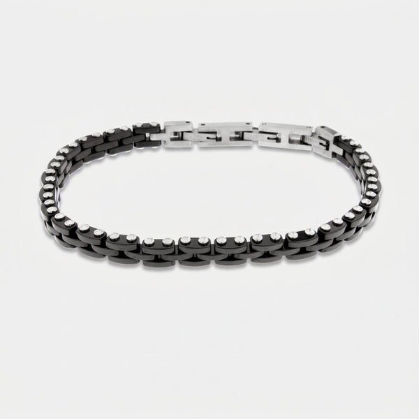 Bracciale in Acciaio maglia jubilee nero - BYSIMON gioielli