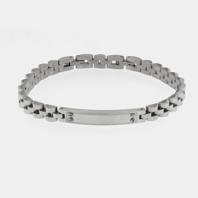 Bracciale in Acciaio con piastra IJEWEL - gioiello BySimon