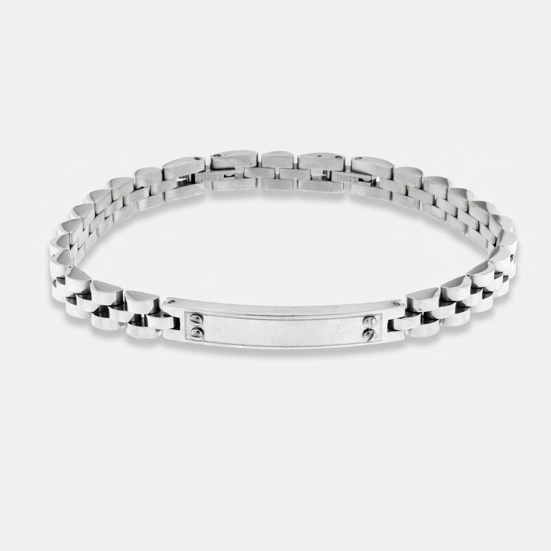 Bracciale in Acciaio con piastra IJEWEL - gioiello BySimon