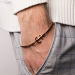 Bracciale in Acciaio tennis con ciondolo ancora IJEWEL - gioiello BySimon