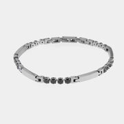 Bracciale in Acciaio con pietre nere