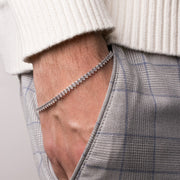 Bracciale in Acciaio tennis colore bianco